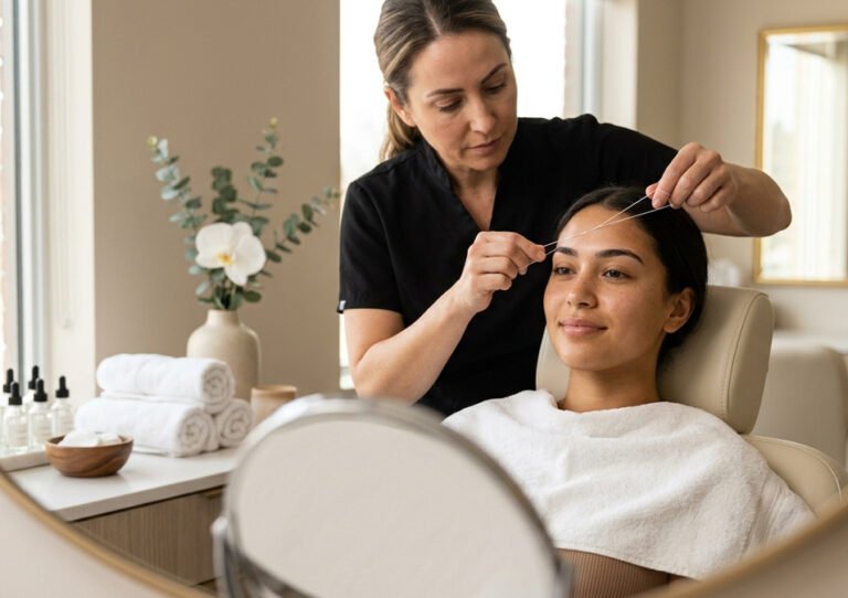 The Clean Girl Aesthetic Achieving Minimalist Brows with Threading